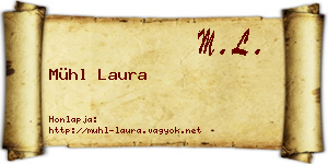 Mühl Laura névjegykártya